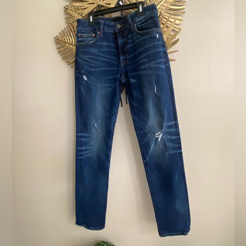 American Eagle Outfitters Men's Dark Blue Straight Jeans